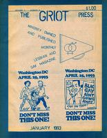 The Griot Press, v. 1, no. 9 (January 1993)