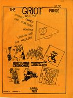 The Griot Press, v. 1, no. 11 [12] (April 1993)