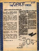 The Griot Press, v. 2 [3], no. 3 [2] (August 1994)