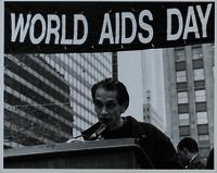 David Acosta speaking at World AIDS Day