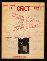 The Griot Press, v. 1, no. 6 (October 1992)