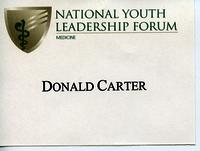 Nametag from National Youth Leadership Forum