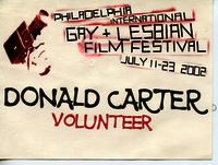 Nametag from Philadelphia International Gay and lesbian Film Festival