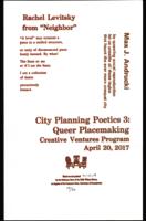 Broadside for City Planning Poetics 3: Queer Placemaking