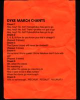 Dyke March Chants.